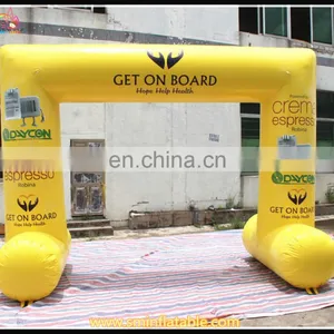 Attractive Colorful Inflatable Race Entrance Arch,yellow Finish Line Archway,cheap Inflatable Gates for Sale thumbnail-1