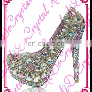 Aidocrystal 2016 New Model Ladies Fancy High Heel Crystal Sandals Shoes Fashion Sandals Shoes thumbnail-1
