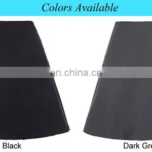 Kate Kasin Multi Panel Scallop Seam High Stretchy Dark Grey A-Line Skirt KK000291-2 thumbnail-5