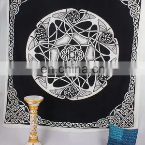 Queen Indian Mandala Tapestry, Hippie Ethnic Wall Hanging, Gypsy Bohemian Bed Cover, Wall Hanging, Bed Sheet thumbnail-1