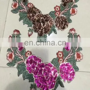 Wholesale New Deisgn Popular Flower Embroidery Sequin Collar thumbnail-4