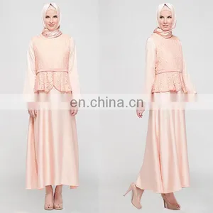2016 Latest Design Women Jubah Fashion Maxi Length Peplum Waist Jubah thumbnail-4
