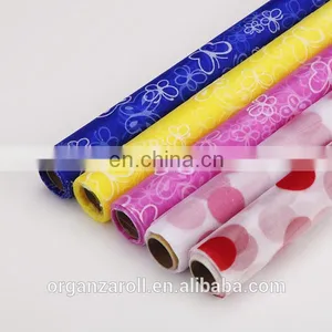 Home Deco Fabric Butterfly Flocked Organza Roll thumbnail-3