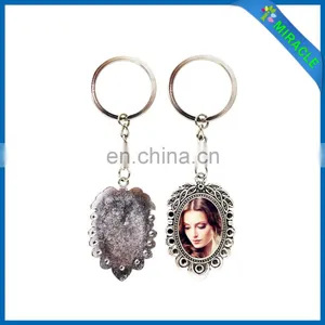 Miracle Oval Series Peacock Sublimation Keyring thumbnail-1