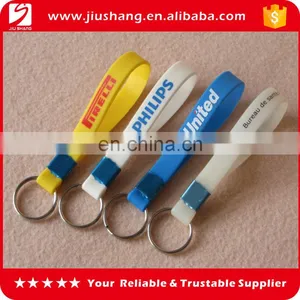 High Quality Custom Logo Embossed Silicone Key Rings for Sale thumbnail-1