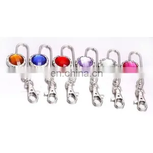 Charm Round Crystal Key Handbag Finder Purse Hook thumbnail-1