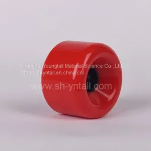 pu Wheels for Skate Board 75*51 Round PU Wheels Red pu Wheels for Skateboard Supplier thumbnail-1