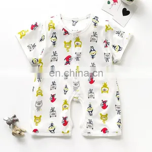 2018 Fashion Organic Baby Body Suit Children's Short Sleeve Toddlers Rompers thumbnail-1