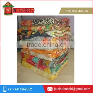 Wholesale LOT OF PIECES Handmade Jaipur Quilts Indian Vintage Kantha Quilts Reversible Kantha Bed Cover thumbnail-1