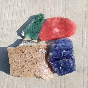 Red Blue Puple Green And Brown Colored Fused Quartz Sand Block Sand thumbnail-2