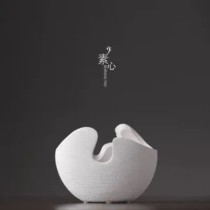 Nordic Modern Elegant Style White Eggshell Creative Ceramic Flower Vase Decoration For Home Table thumbnail-4