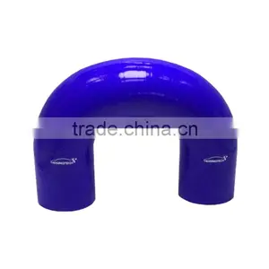 High Temperature Flexible Automobile Parts 180 Degree Silicone Elbow thumbnail-4