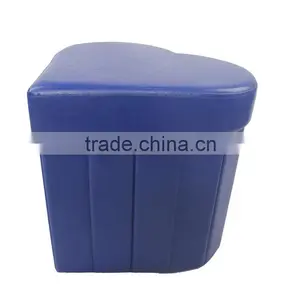 Blue Heart Shape Single Collapsible Ottoman thumbnail-5