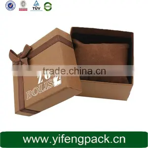 Yifeng 100% Quanlity Wholesale Luxury Square Brown Cardboard Packaging Paper Custom Jewellery Watch Gift Box thumbnail-1