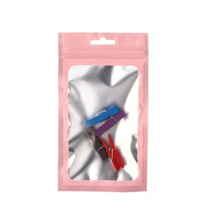 Custom Printed Matt Finished Mylar Aluminum Foil Bag / Clear Plastic Frosted Zip Lock Packaging Bags With Logo Printing thumbnail-1