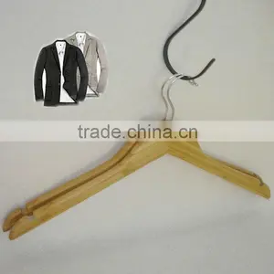 LING-25 Natural Luxury Eco Friendly Bamboo Hanger Suits Coats thumbnail-1