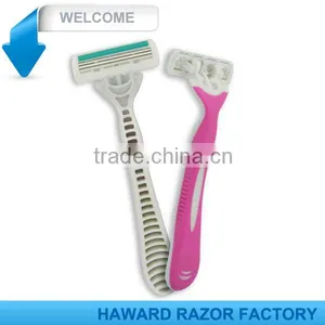 D318L Women Face Clean Triple Blade Shaving Razor thumbnail-1