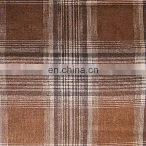 Direct Factory Cheap Price Yarn Dyed Fabric Linen Rayon Blend Plaid Fabric thumbnail-2