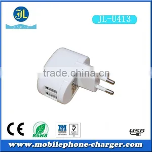 Dual Port USB 220v Wall Usb Charger Adapter EU Socket Mobile Phone Travel Charger Usb Travel Charger thumbnail-5