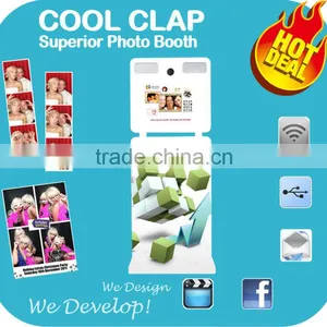 2014 Portable LCD Touch Screen Photo Booth Machine For Wedding Photos Editing thumbnail-1