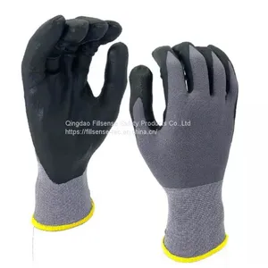 15Gauge Nylon Spandex Liner Nitrile Foam Coated Work Gloves EN388 4131X thumbnail-1