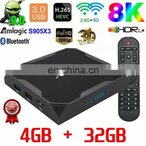 X96 Max+ Amlogic S905X3 X3 4G32G Quad Core Box TV Android 10 Smart 4K TV Box Set Top Box thumbnail-5