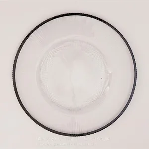 Wholesale Banquet Wedding Gold Silver Rimmed Glass Charger Plate thumbnail-3