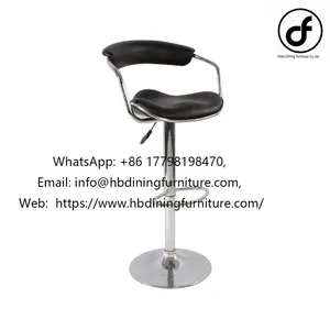 Leather Curved Back Bar Chair thumbnail-1