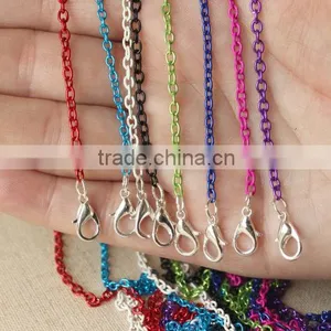 Colorful Chains,colored Necklace, Oval Link Chains thumbnail-2