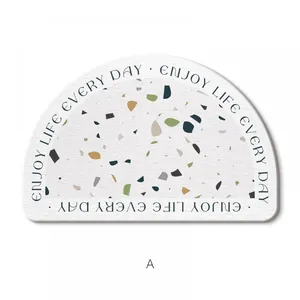 Waterstone Style Custom Printing Diatomite Stone Bath Mat for Bathroom thumbnail-4