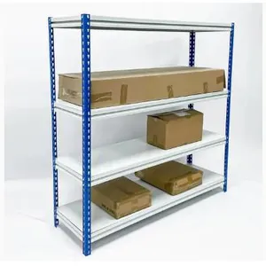 Disassemble 4 Tiers Commercial Wire Shelf Heavy Duty Steel Warehouse Storage Rack thumbnail-1