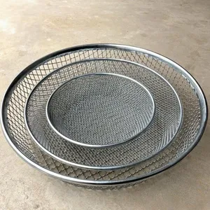 Trending 2.7 Inches Depth Gravel Sifter Stainless Steel Wire Dust Sand Screen Welding for Industrial Filters Sorting Grading thumbnail-1