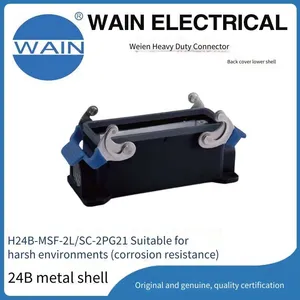 Wain Heavy-duty Connector, Corrosion-resistant, H24b-msf-2l/sc-2pg21, Metal 24b Housing, Rectangular Connector, Aviation Plug thumbnail-1