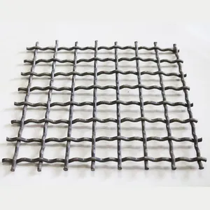 Iron Wire Mesh 65mn Crimped Woven Metal Wire Mesh Hooked Crusher Stone Rock Gold Mine Quarry Screen Vibrating Sieve Mesh thumbnail-2