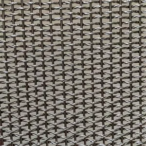 Decorative Woven Grilles Brass Strip Mesh Panels Decorative Wire Mesh for Cabinet Doors thumbnail-5
