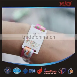 MDW204 Custom Design One Time Use Disposable NFC Woven RFID Wristband for Event thumbnail-1