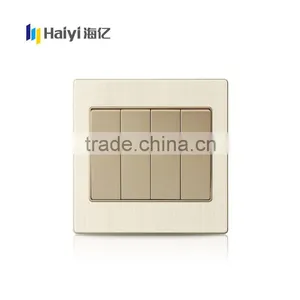 British Style Small MOQ Brass Screw 4 Gang 2 Way Electric Wall Switches Quality Choice Supplier's Choice thumbnail-1