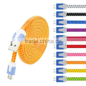 OEM ODM Braid Rohs 24awg Flat Micro Phone Charger USB Cable thumbnail-2