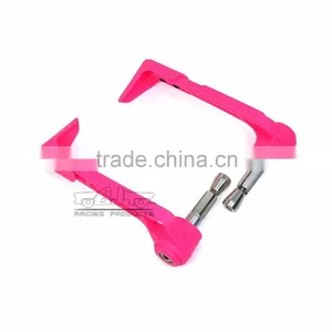 BJ-LG-004 Chinese Motorcycle Parts Pink Bent Style Adjustable Plastic Lever Guard thumbnail-4
