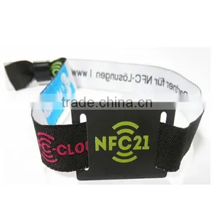 RFID Fabric Wristband Fabric Barcode Tag Wristbands for Identifying thumbnail-5