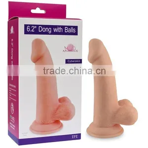 Penis Dick With Suction Cup Waterproof Soft Phthalates Free Dong With Balls Sex Toys for Women thumbnail-1