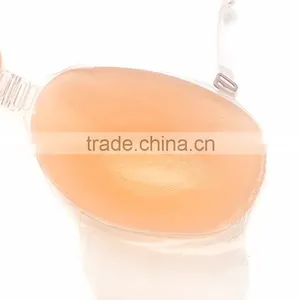 OEM Customized Cheap Nude Silicone Clear Back Strap Bra Cup thumbnail-4