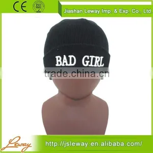 Hot China Products Wholesale Plain Black Wool Beanie thumbnail-3