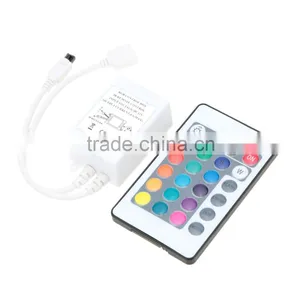 RGB Color Remote Control Dimmer DC 12V 24keys Mini Wireless IR LED Controller for Led Strip Light SMD 5050 / 3528 thumbnail-1