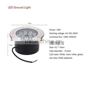 15W Outdoor Yard Ground Garden Swimming Pool Path Floor Underground Buried Lamp Spot Landscape Light IP67 Waterproof AC 85-265V thumbnail-1