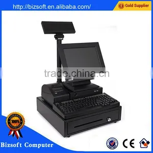 Bizsoft All in One DZ-D21P Pos System With 58MM Thermal Printer/cash Drawer/LCD Customer Display thumbnail-1