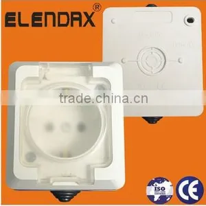 Euro Style Surface Mounted Waterproof Electric Socket With Cover (S5510) thumbnail-1