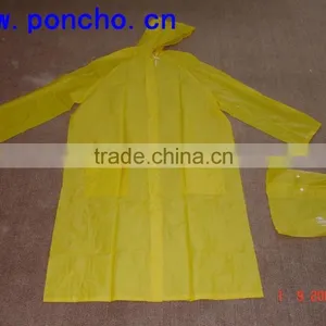 Red Plastic Waterproof Raincoat With Hoodfor Baby Girl thumbnail-1