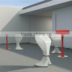 Led Lighting Rental Furniture Illuminated Acrylic Clear Light LED Bar Seating / Led Plastic Party Chair / White Wedding Chair thumbnail-6