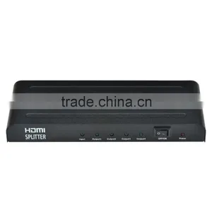 HDMI Splitter 1 in 4 Out Full HD / 3D 1080P HDMI Splitter 1*4 - Black thumbnail-1